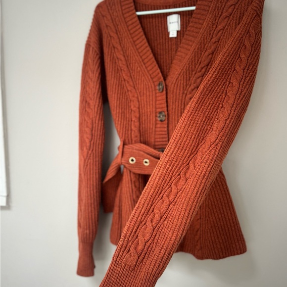 Maeve Anthropologie Copper Belted Sweater Cardigan - Picture 11 of 11